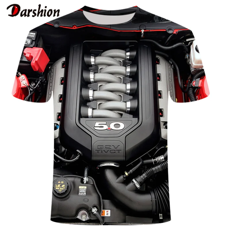 Новая крутая Механическая 3D футболка летняя хипстерская с коротким рукавом топы