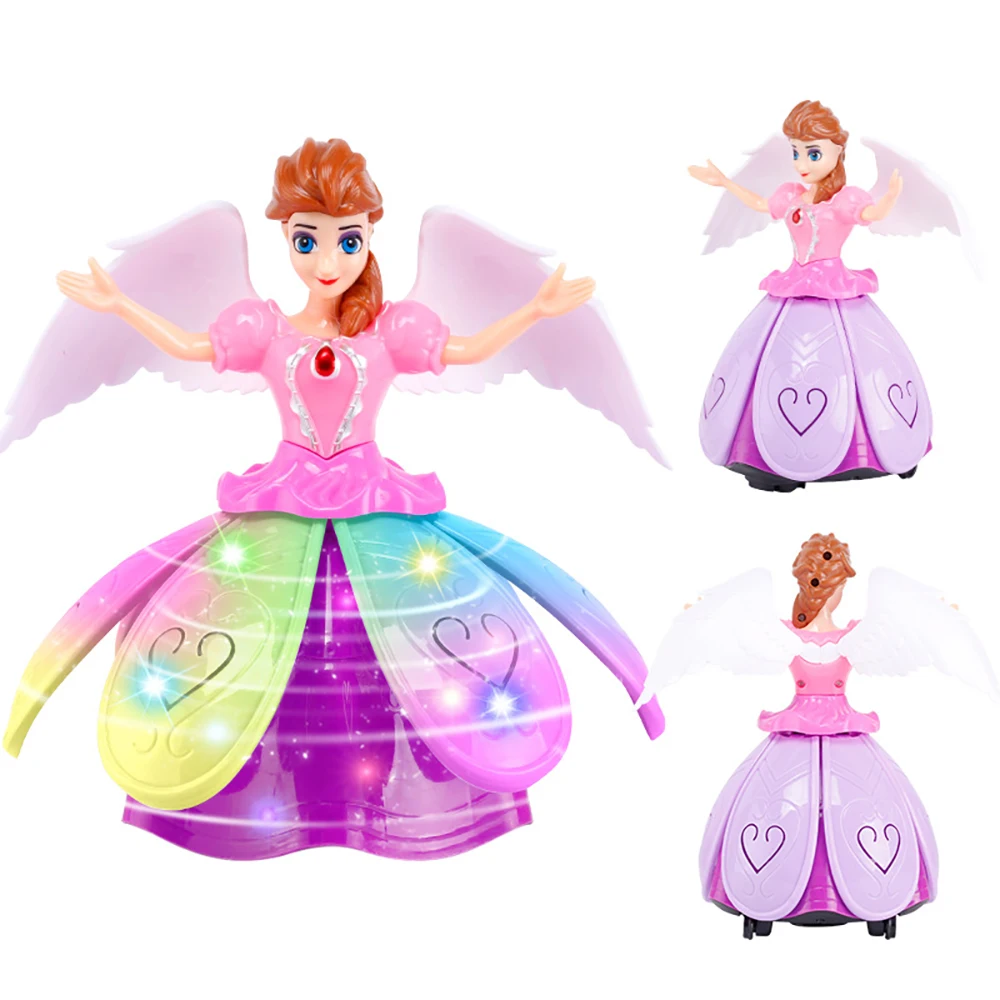 

Doll Toys Electric Doll Colorful Lights And Music Dancing Rotating Fairy Princess Musical Toy Lights Dance Robot Doll Girl Gift