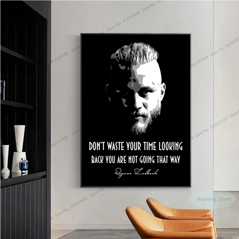 C107 Викинги Кинг Рагнар лотброк Легенда Мотивационная Картина на холсте постеры и