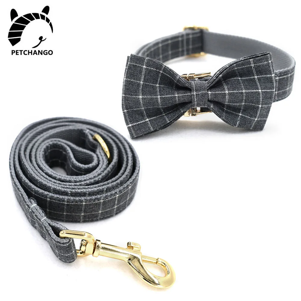 

Съемный хлопковый собачий ошейник, галстук-бабочка, поводок, аксессуары для питомцев, маленький, средний, большой размер