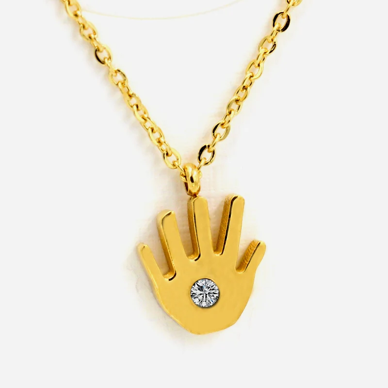 LUXUKISSKIDS 5 шт./лот подвески с цирконием в виде руки ожерелья для женщин девочек