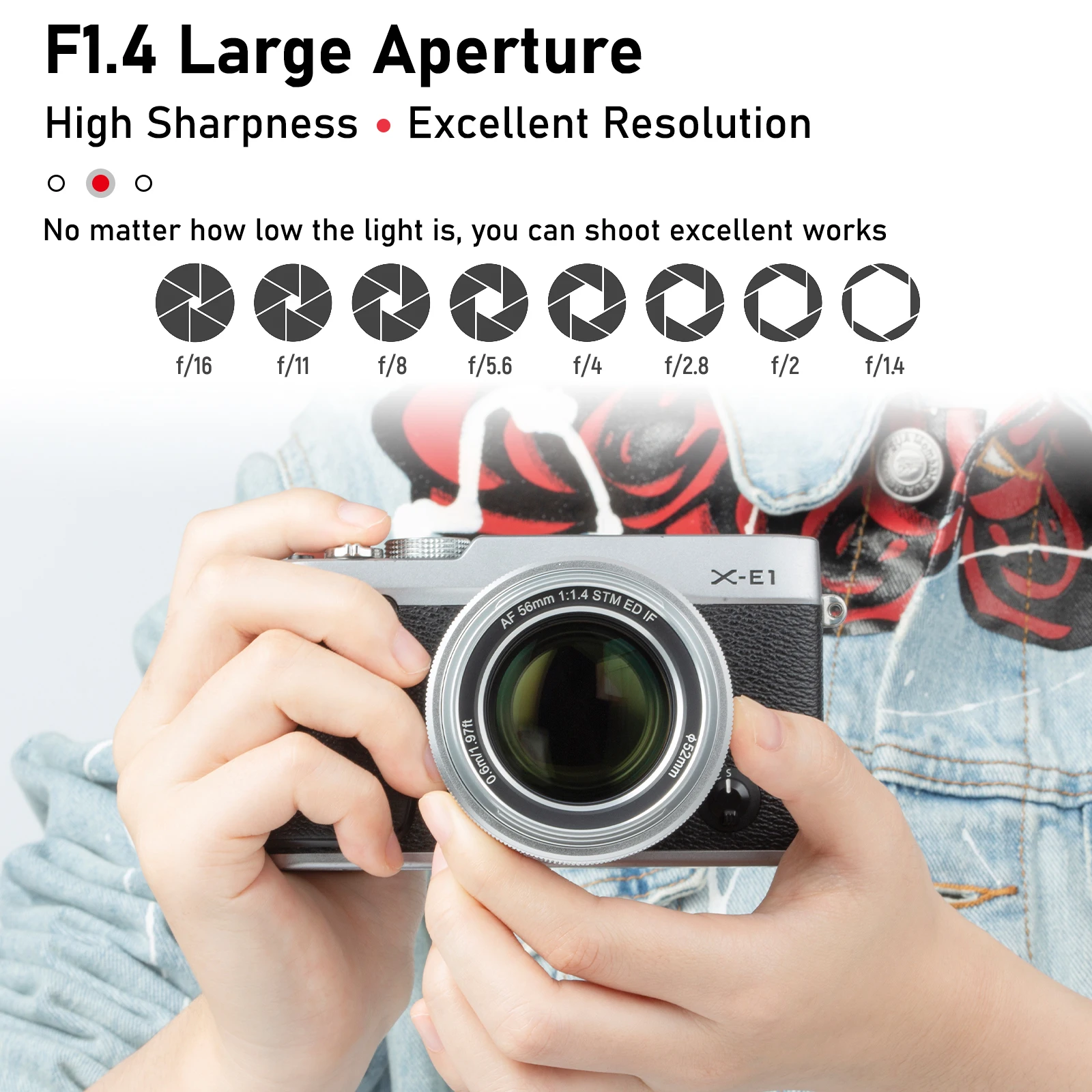 VILTROX 56 мм F1.4 f/1 4 XF Автофокус фотообъектив для Fuji Fujifilm ОБЪЕКТИВ X-Mount (серебристый)