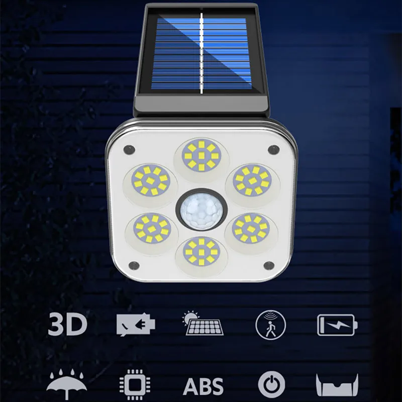 

Super Bright Outdoor Solar Lamp PIR Motion Sensor Garden Solar Lights IP65 Waterproof Wall Light for Villa Road Courtyard Garage