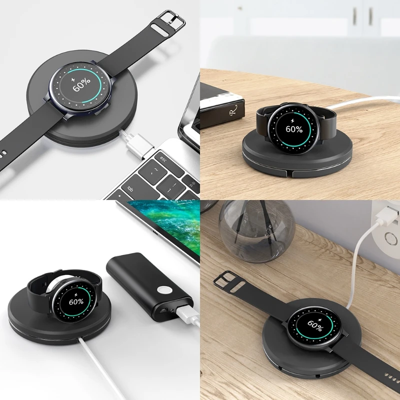 

Charging Dock Wireless Charger Station Charging Dock Magnetic Watch Charger Compatible with Samsung-Active1/2/Watch3