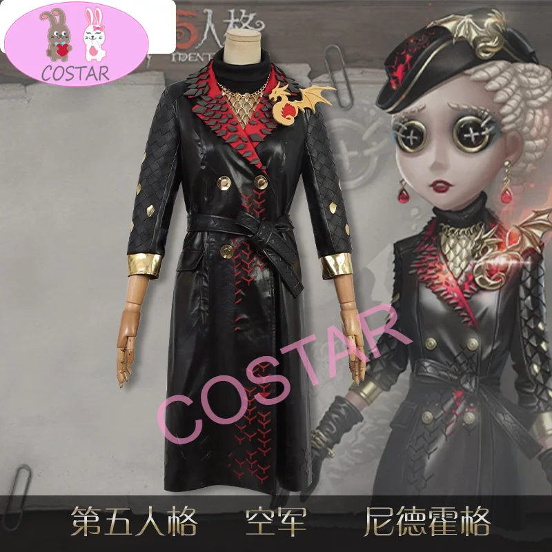 

Anime! Identity V Matha Behamfil Game Suit Black Leather Uniform Cosplay Costume Halloween Carnival Party Role Play Outfit S-3XL