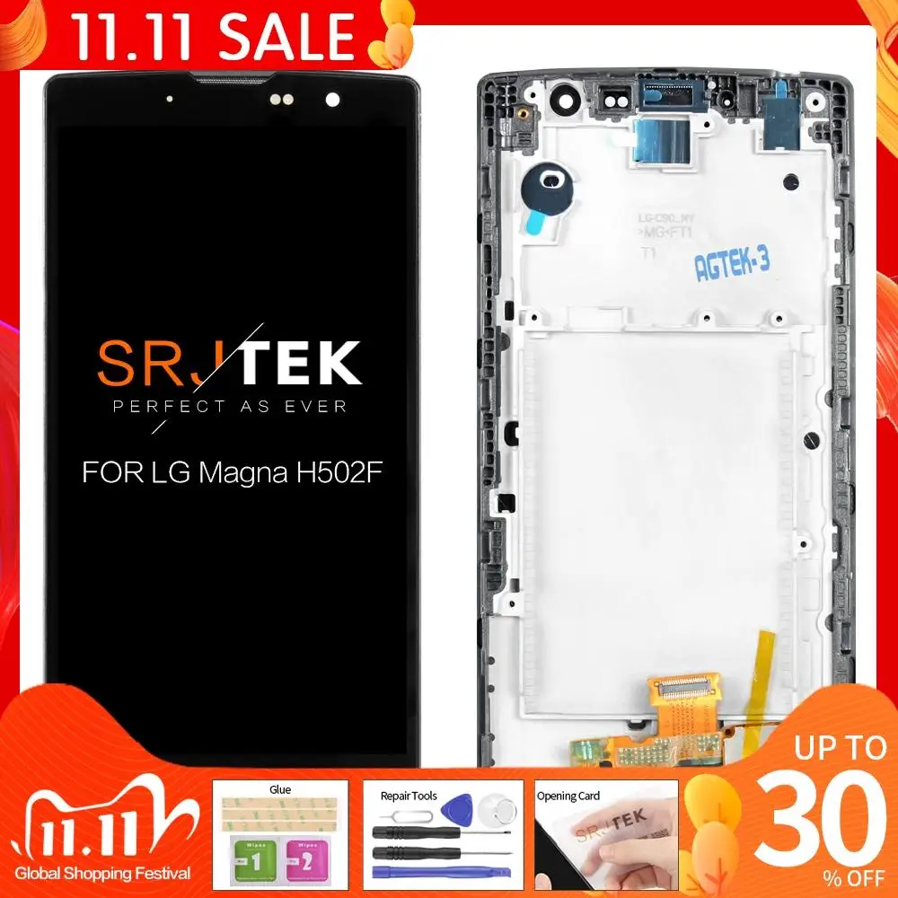 Оригинальный ЖК дисплей 5 0 дюйма для LG Magna H502F с рамкой H500 H502 Замена дисплея|Экраны