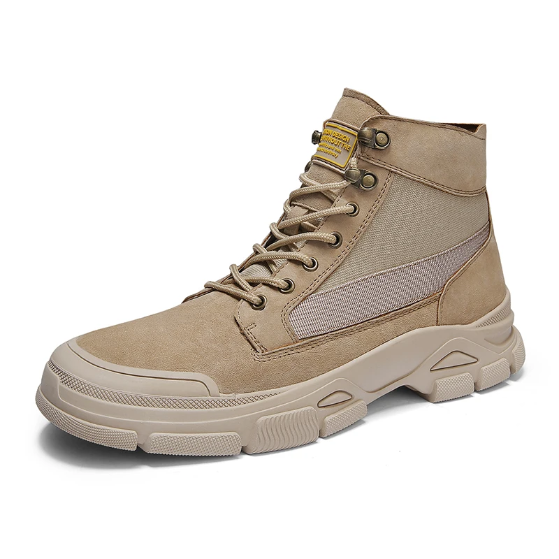 Мужские замшевые ботинки на платформе повседневные удобные высокие сноубутсы