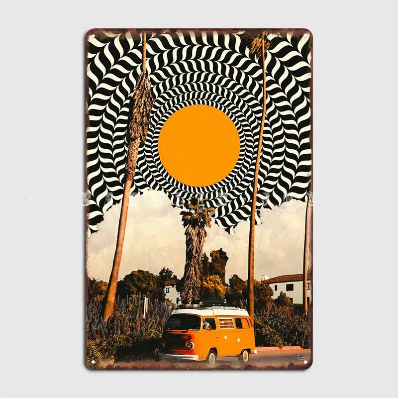 

Illusionary Holiday Metal Sign Club Home Cave Pub Designing Wall Decor Tin Sign Poster