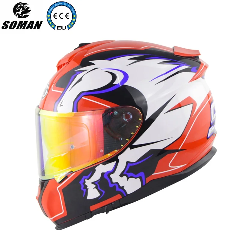 

Винтажный шлем для велоспорта, полное лицо для мужчин, внедорожный, утвержденный мотоциклетный шлем, открытый, безопасный, Ретро стиль, для ...