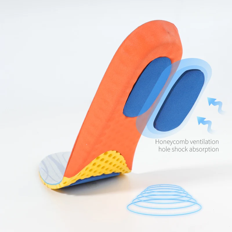 BANGNI Sports Insoles Honeycomb Cushion Breathable Shoes Pad Arch Support EVA Running Inserts for Care Feet Men Women 3Pairs
