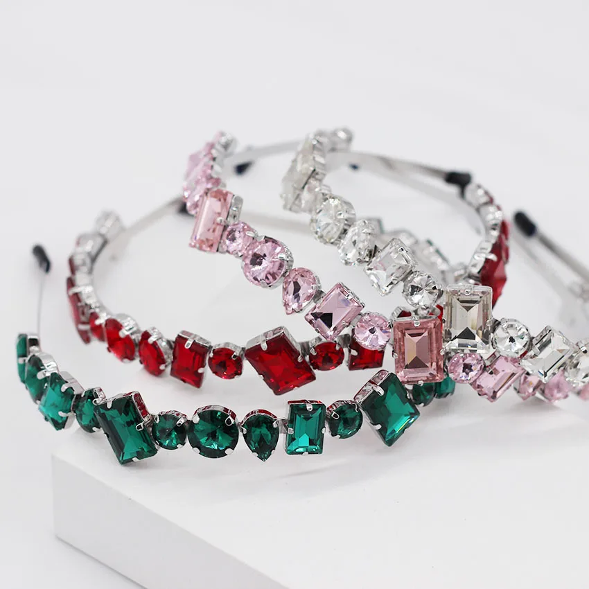 

Очаровательная тиара, Хрустальная корона, капля воды, геометрический драгоценный камень, повязка для волос, свадебные аксессуары для волос,...