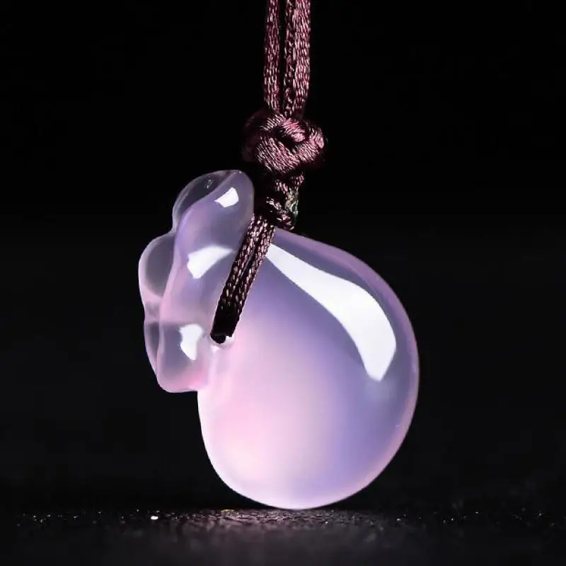 Ожерелье из натурального розового нефрита с подвеской Будды для мужчин и женщин