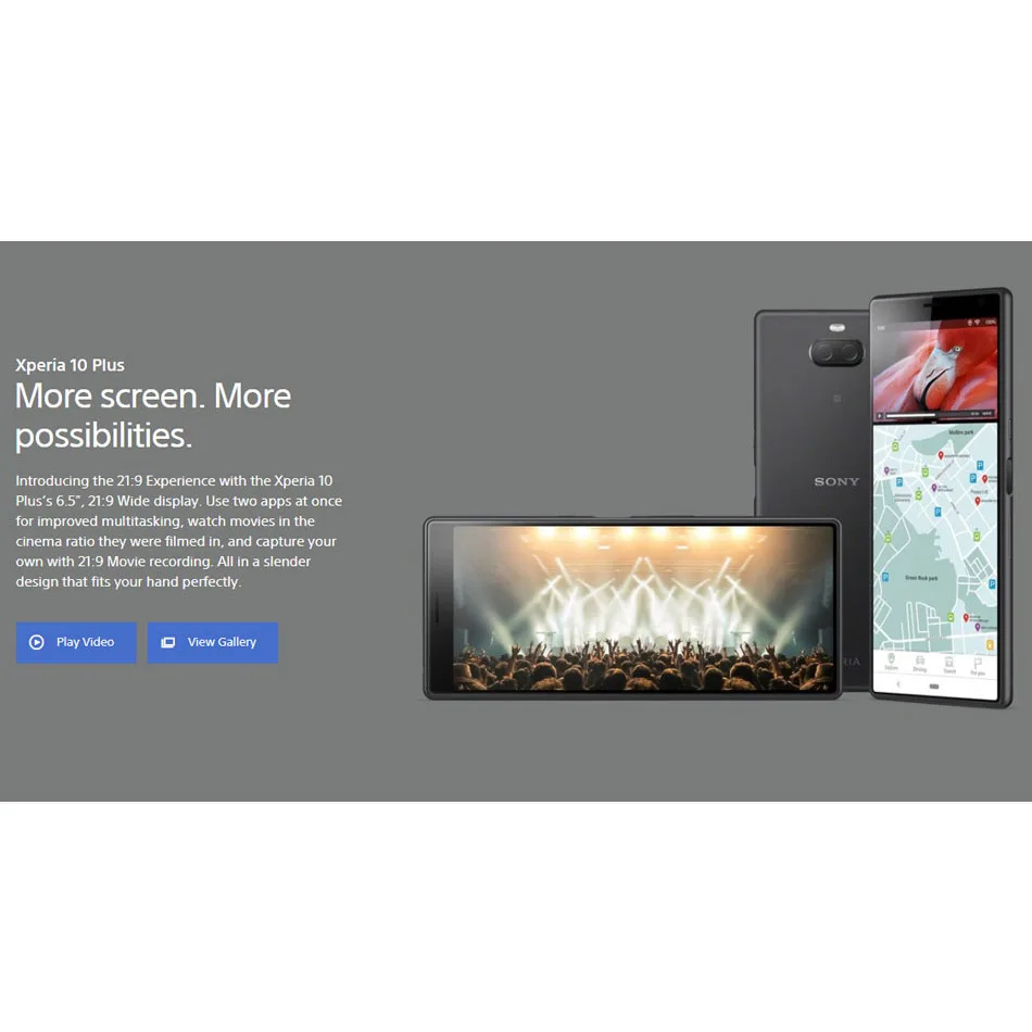 Смартфон sony Xperia 10 Plus Dual SIM Snapdragon 636 I4293 6,5 дюйма 1080x2520 6 ГБ 64 Гб NFC Android 9
