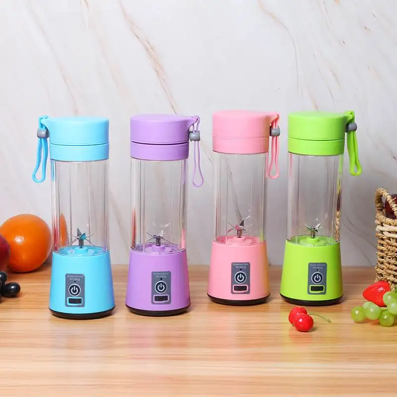 

380ml 4/6 Blades Portable Electric Fruit Juicer Home USB Rechargeable Smoothie Maker Blenders Machine Sports Bottle Juicing Cup