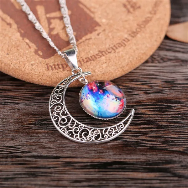 Ожерелья и кулоны для женщин темперамент кулон в форме полумесяца ожерелья с