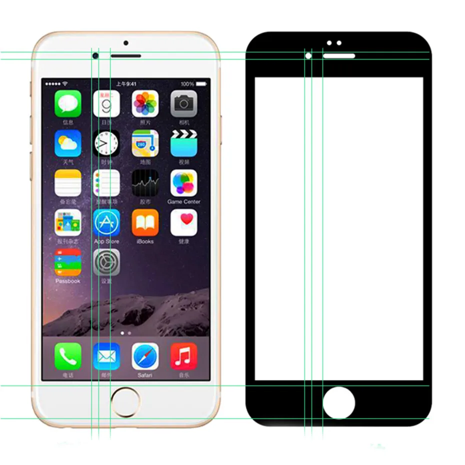 For iPhone 7 8 6 6s Plus Screen Protector Protective Film Full Coverage Cover Tempered Glass XS XR 11 Pro Max 5 5s SE | Мобильные