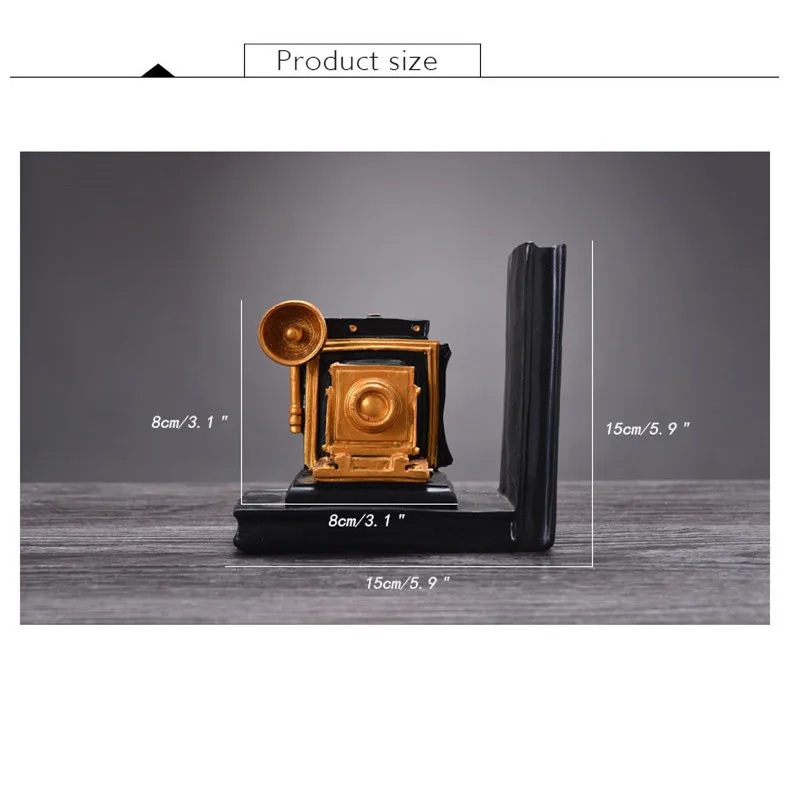 

Figurines Classic Environmental Resin Vintage Camera And Projector Books Book Stand Stalls Retro Nostalgia Bar Club furnishings