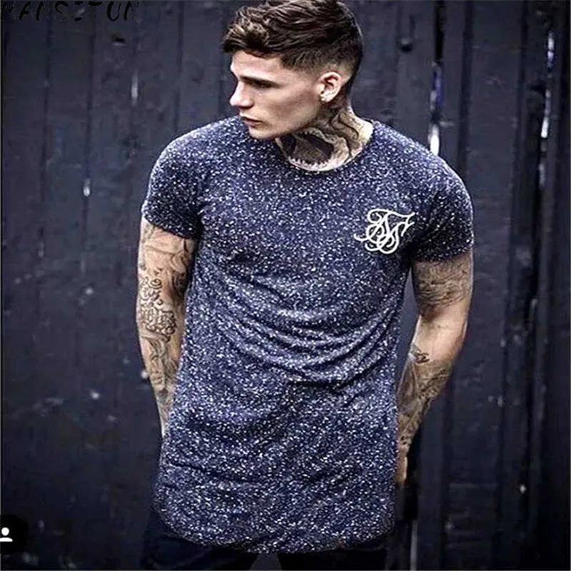 New men ss Sik Silk Kanye West splash ink T shirt mens casual hip hop irregular cut zipper short-sleeved T-shirt top 4 colors | Мужская