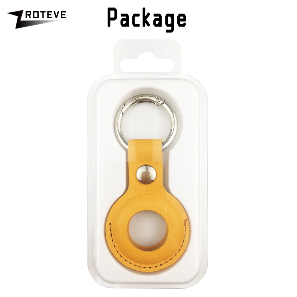

High quality Leather Case For Apple Airtag Protective cover For Apple Locator Tracker Airtags Anti-lost Keychain Protect Sleeve