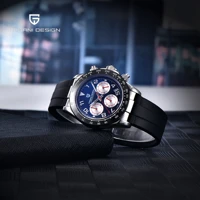 2021 new pagani design fashion brand casual men quartz watch waterproof rubber strap automatic date luminous watch reloj hombre