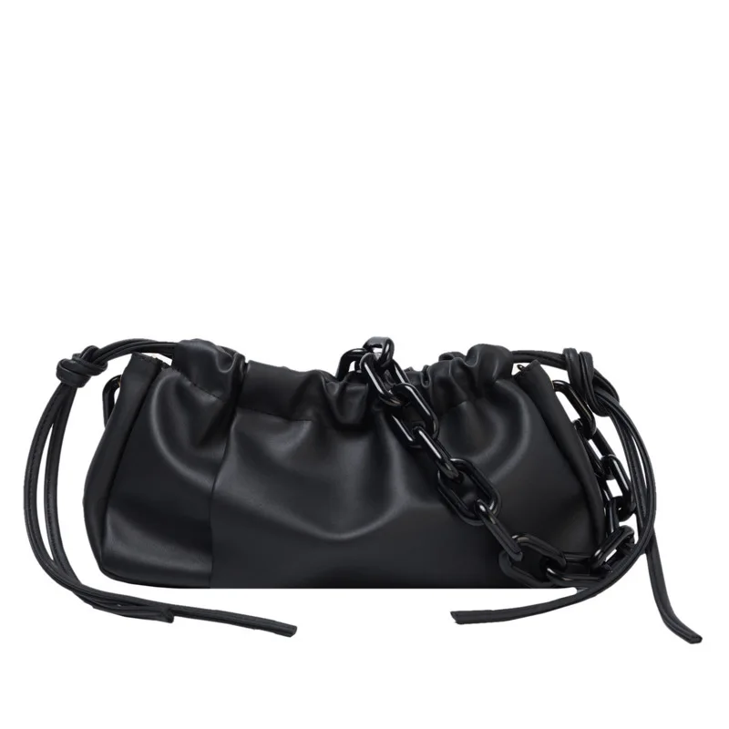 

Folded Small Bag for Women 2021 Summer Fashion Korean One-Shoulder Bag Trend Versatile Pure Color Cloud Diagonal Cross Bag Sac