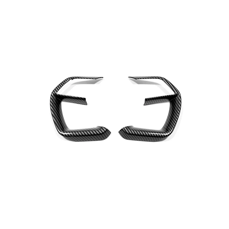 

For Hyundai Tucson 2021 2022 ABS Carbon fiber Car Steering wheel Button frame Cover Trim Sticker Car Accessories Styling 2PCS