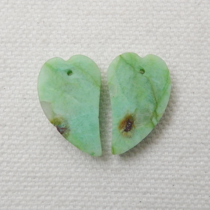 Серьги Chrysocolla с натуральными камнями Резные листья пара 20x12x4 мм 2 9 г модные