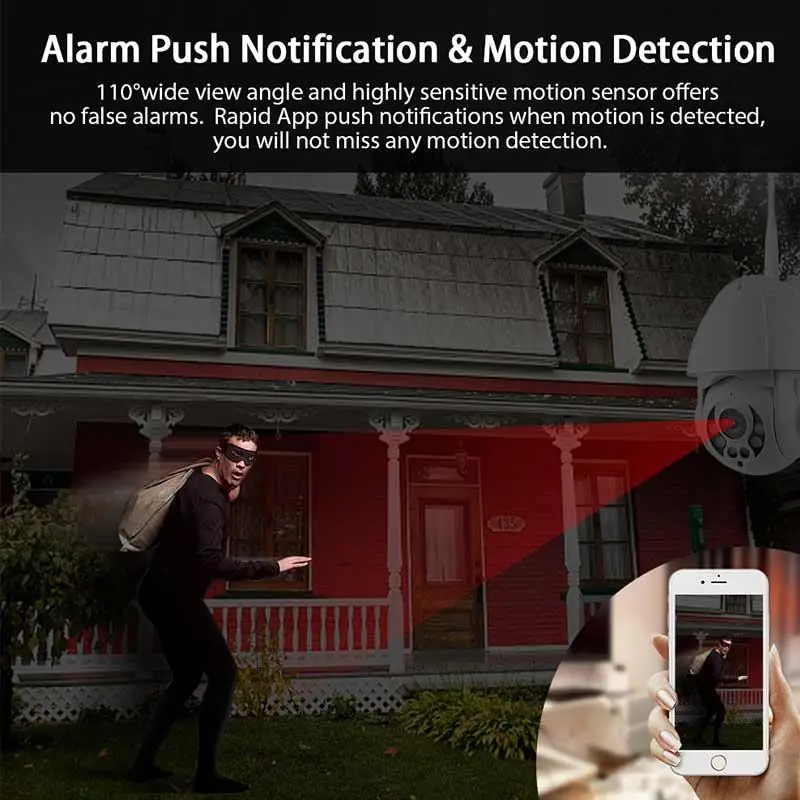 

K38D WiFi PTZ IP Camera Face Detect Auto Tracking Security Camera 4X Digital Zoom Wireless Network Waterproof Outdoor Camera