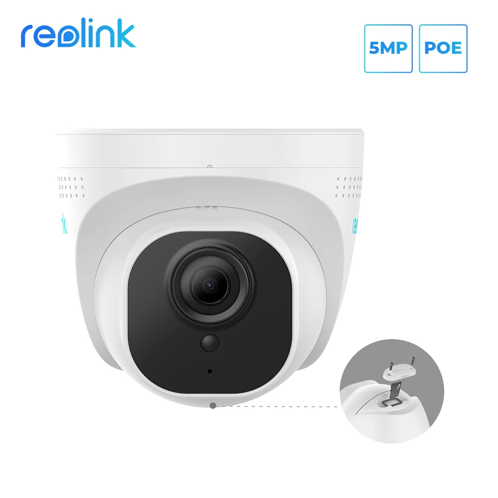 Reolink PoE камера 5MP наружная купольная sd-карта слот камера наблюдения камера CCTV ночное видение видео ИК-камера наблюдения RLC-520 - изображение