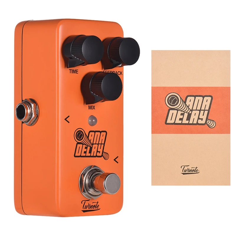 

Guitar Effect Pedal Twinote ANA Delay Mini Digital Delay Guitar Effect Pedal Processsor Full Metal Shell with True Bypass
