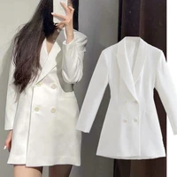 elmsk blazer women england fashion ins fashion blogger double breasted sexy hollow out in back blazers and jackets dresses