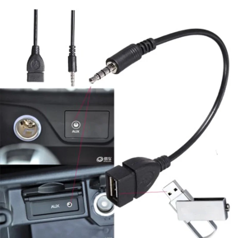 

AUX 3,5, встроенный аудиокабель, передает на USB-кабель USB