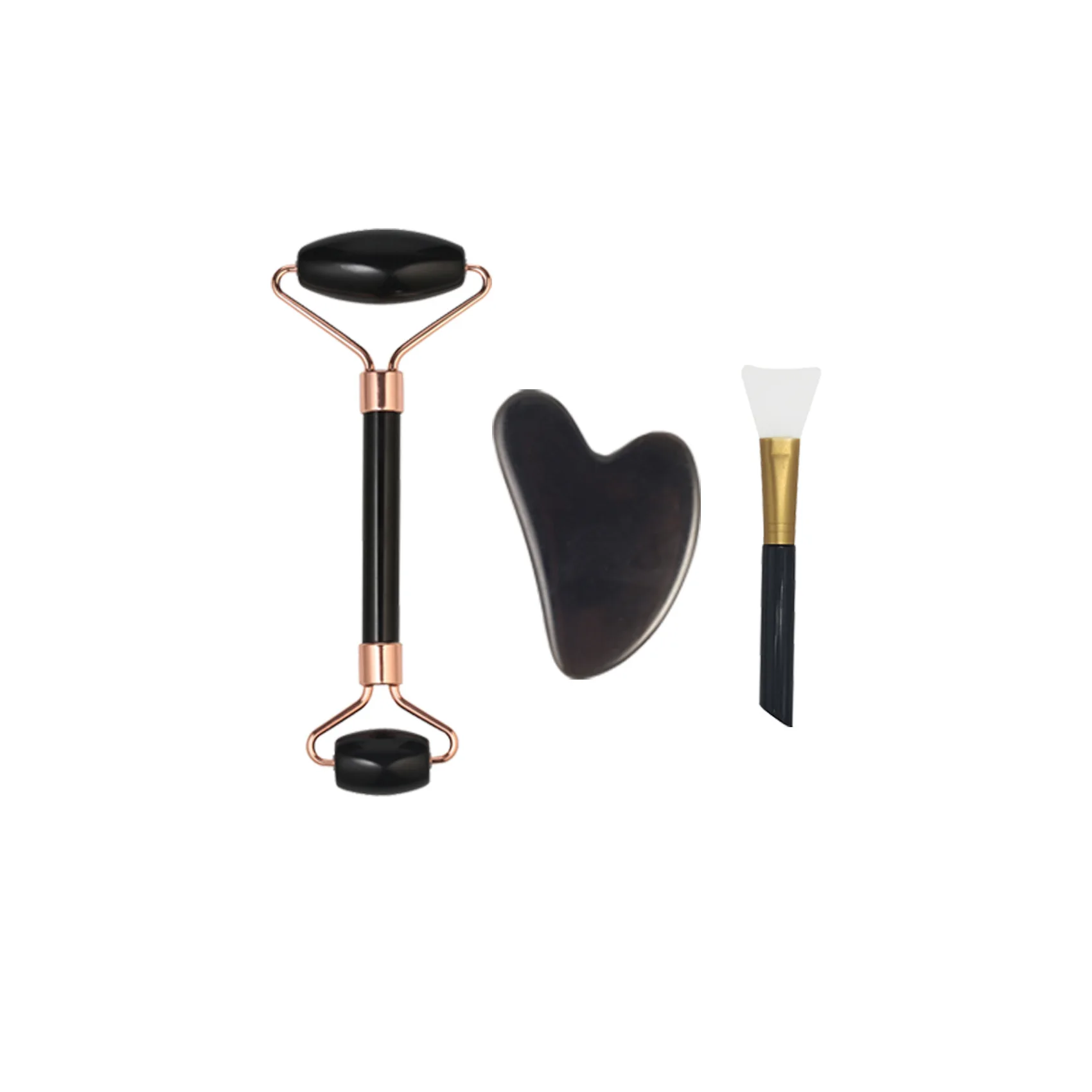 

The new thin face instrument jade roller face massager women powder crystal scraping set scraping jade three-piece set