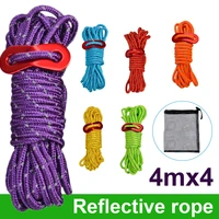 4m4 multi purpose reflective guyline with adjuster durable tent cords rope for outdoors camping hiking packing fast delivery