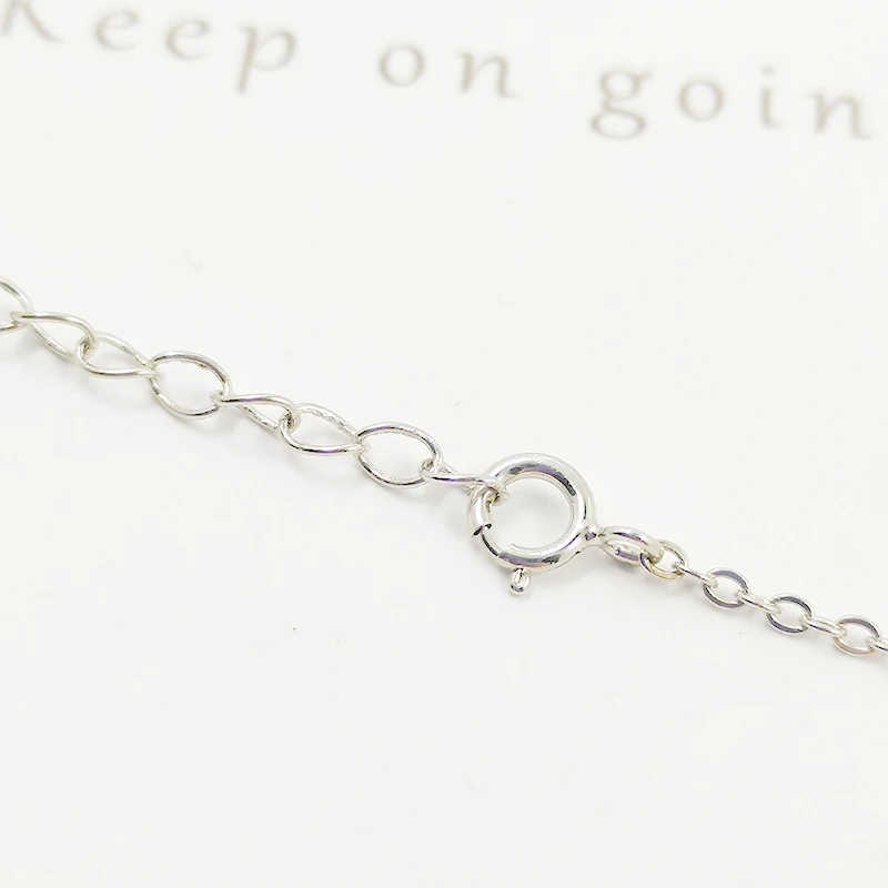 

Round Flower Zircon Pendant Necklace Rhinestone Crystal AAA CZ Women 925 Sterling Silver Chain for Women Engagement Jewelry Gift