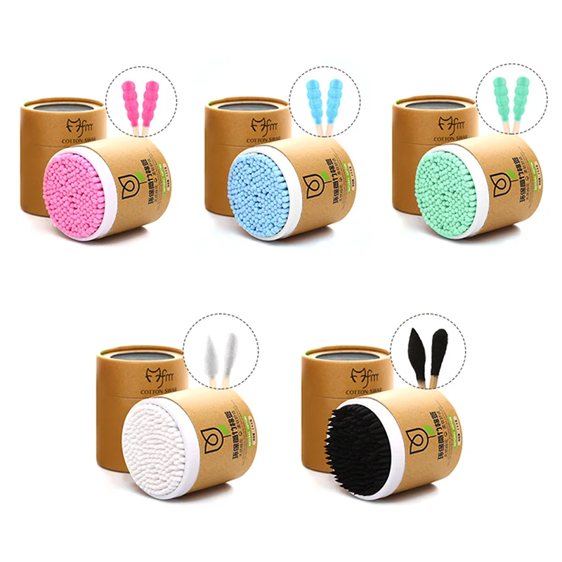 200pcs/Box Bamboo Baby Cotton Swab Wood Sticks Soft Buds Cleaning of Ears Tampons Pampons Health Beauty | Красота и здоровье