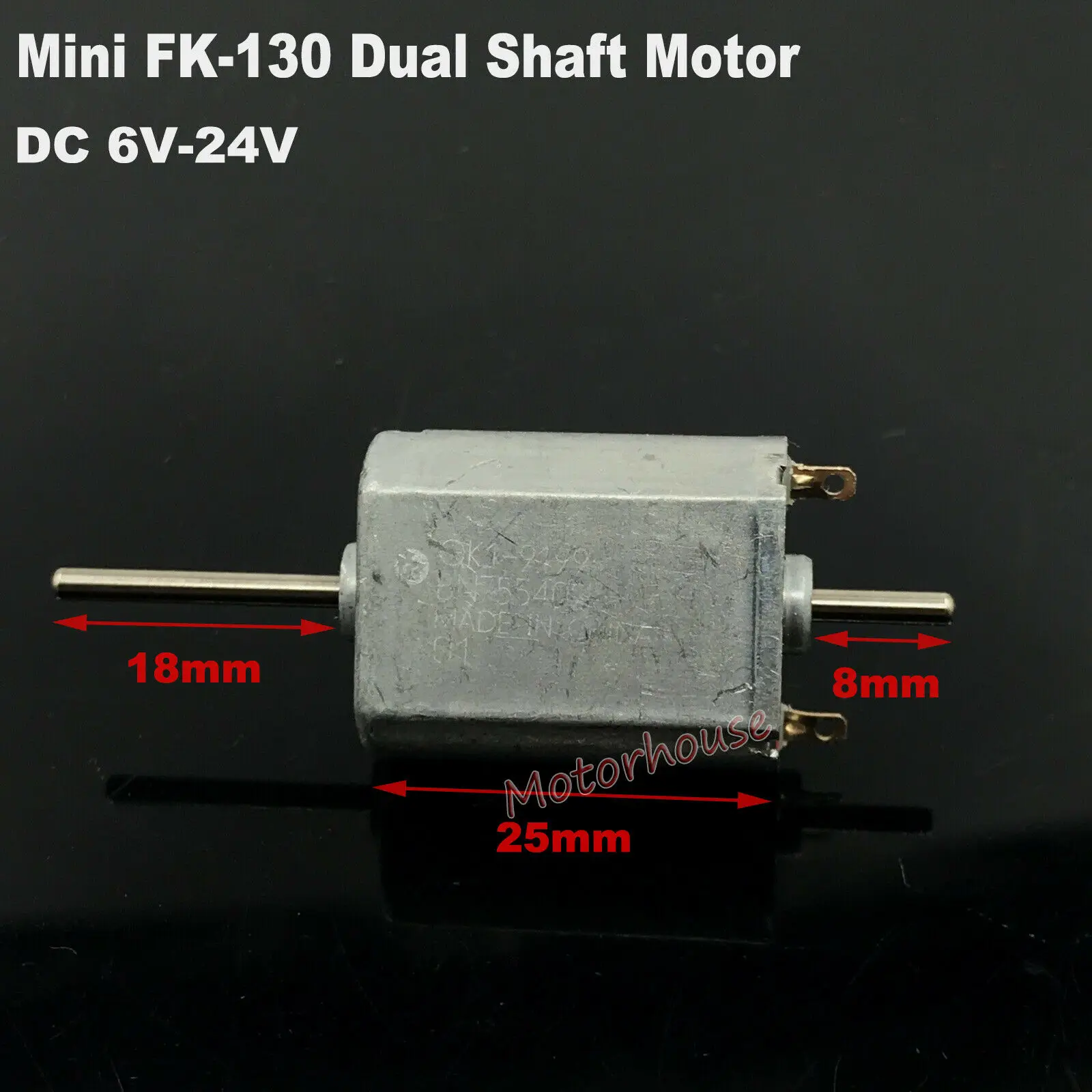 

Mabuchi Mini FF-130 FK-130 Двигатель постоянного тока 12 В 18 В 24 В 19200 об/мин Высокоскоростной микро 15 мм * 20 мм Электродвигатель Двигатель Двойной вал 2 мм