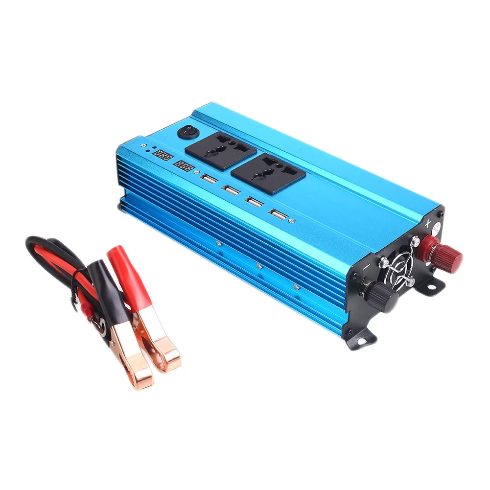 Автомобильный инвертор с 4usb портами трансформатор адаптер портативный источник