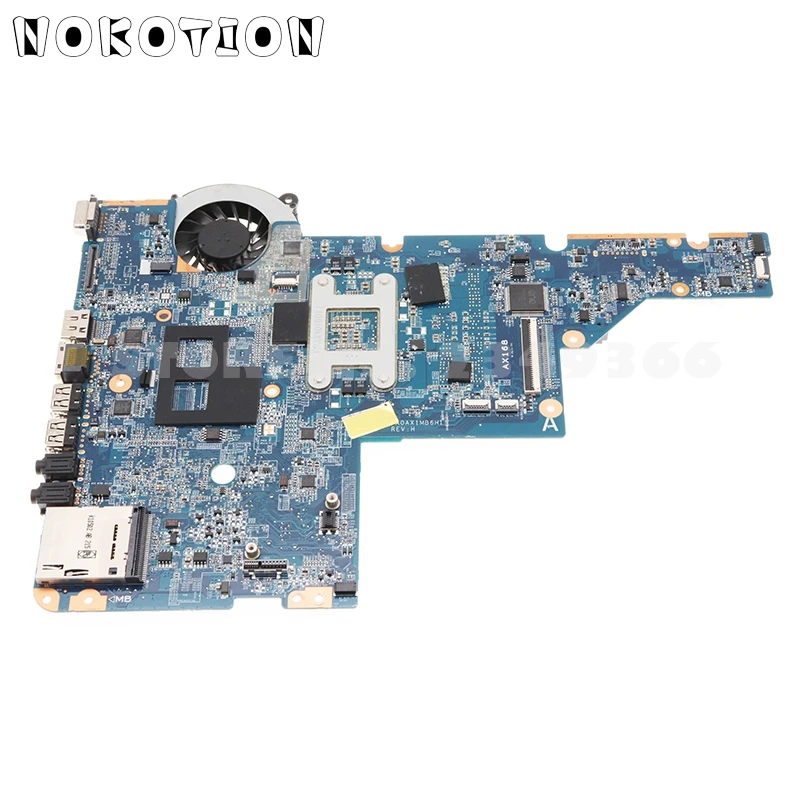 NOKOTION 595184-001 DA0AX1MB6H1 для HP CQ42 CQ62 G42 материнская плата I3 + радиатор подходит 595183-001
