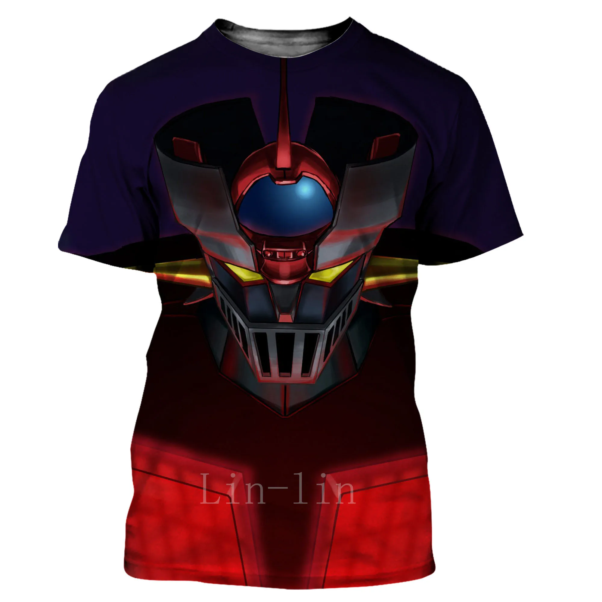 

2021 3d cartoon shirts, men's mechanical brothers and Harajuku shirts, anime mazinger z robot fighting shirts, fitness tops