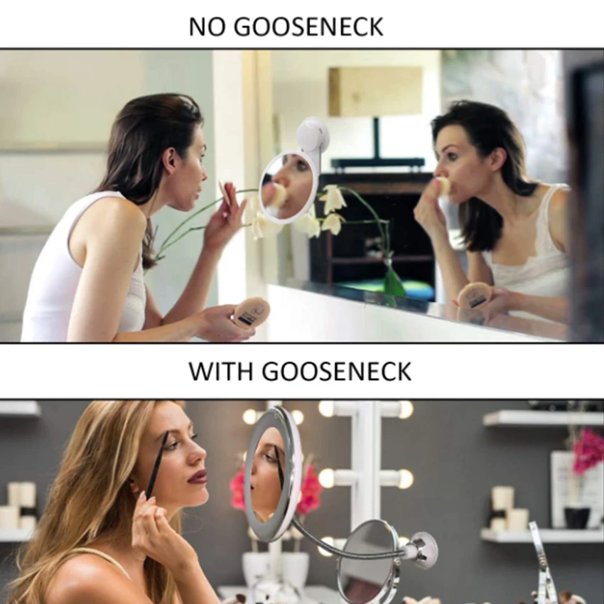 светодиодный 10X светильник макияж зеркало 360 градусов вращающийся Красота с