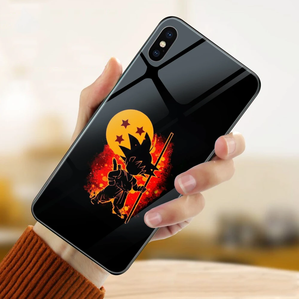 Ciciber чехол для телефона iphone 11 Pro XS Max XR X 7 8 6 6s Plus Dragon Ball супер закаленное стекло Funda