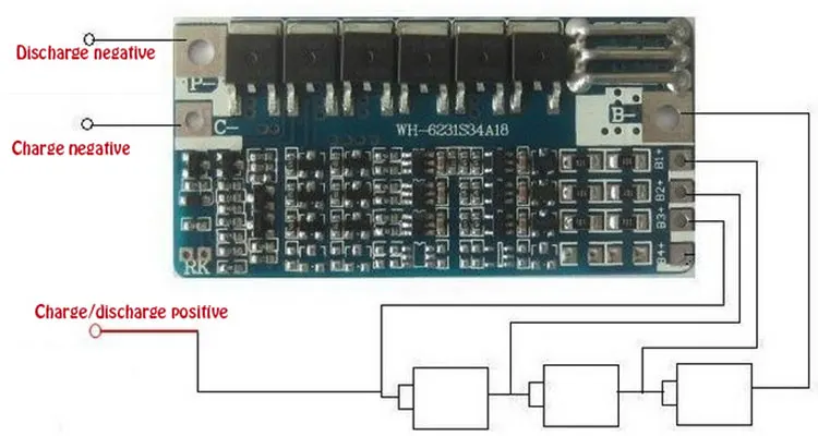 Защитная плата для литий ионных аккумуляторов 3S 16 А 11 1 В 12 6 в li Ion BMS PCM с
