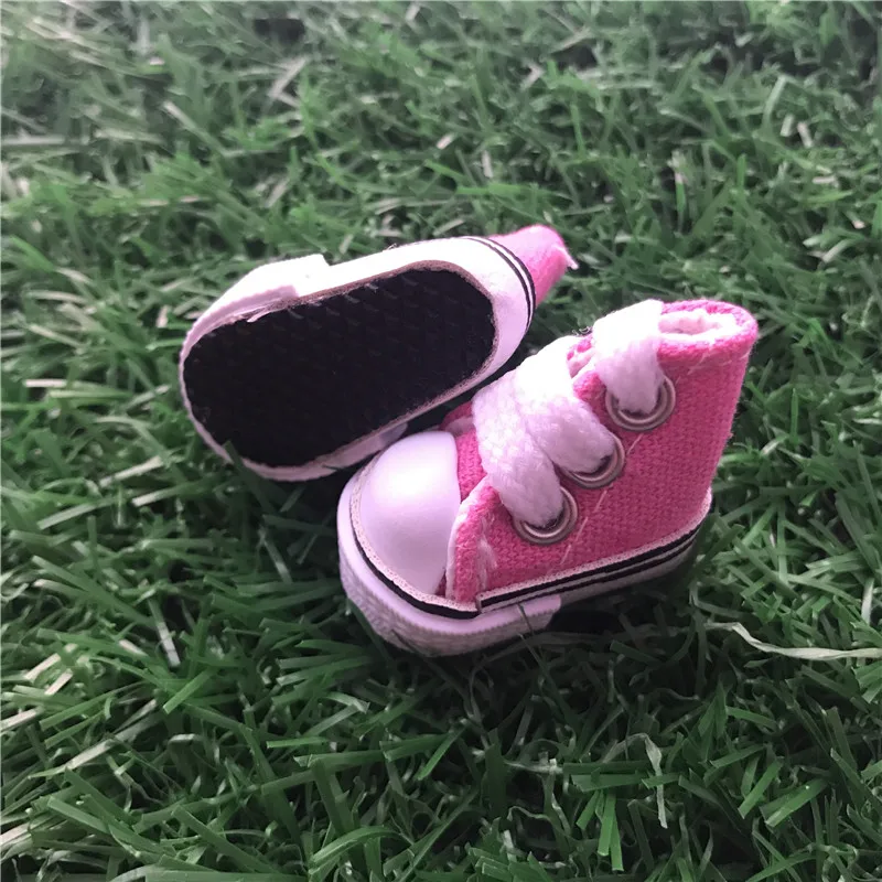 1 пара 3,5 см кукольная обувь для BJD кукла мини обувь для русской куклы 1/6 кроссовки BJD туфли кукольные аксессуары 9 цветов на выбор - Цвет: Rose Red