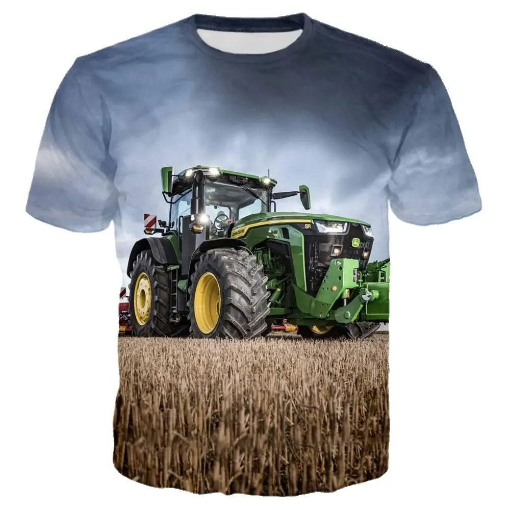 

Fashion Car Tractor 3D Print Men T Shirt Summer Casual Streetwear Round Neck Short Sleeve Oversized T Shirt Male Clothing 6XL