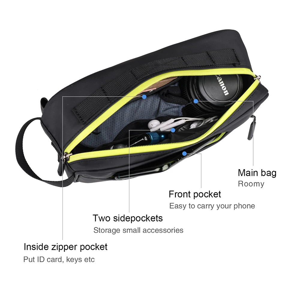 Rhinowalk Bicycle Front Frame Triangle Bag 2.5L Waterproof Handlebar Bike Multifunction for Mountain Cycling Waist Bags | Спорт и