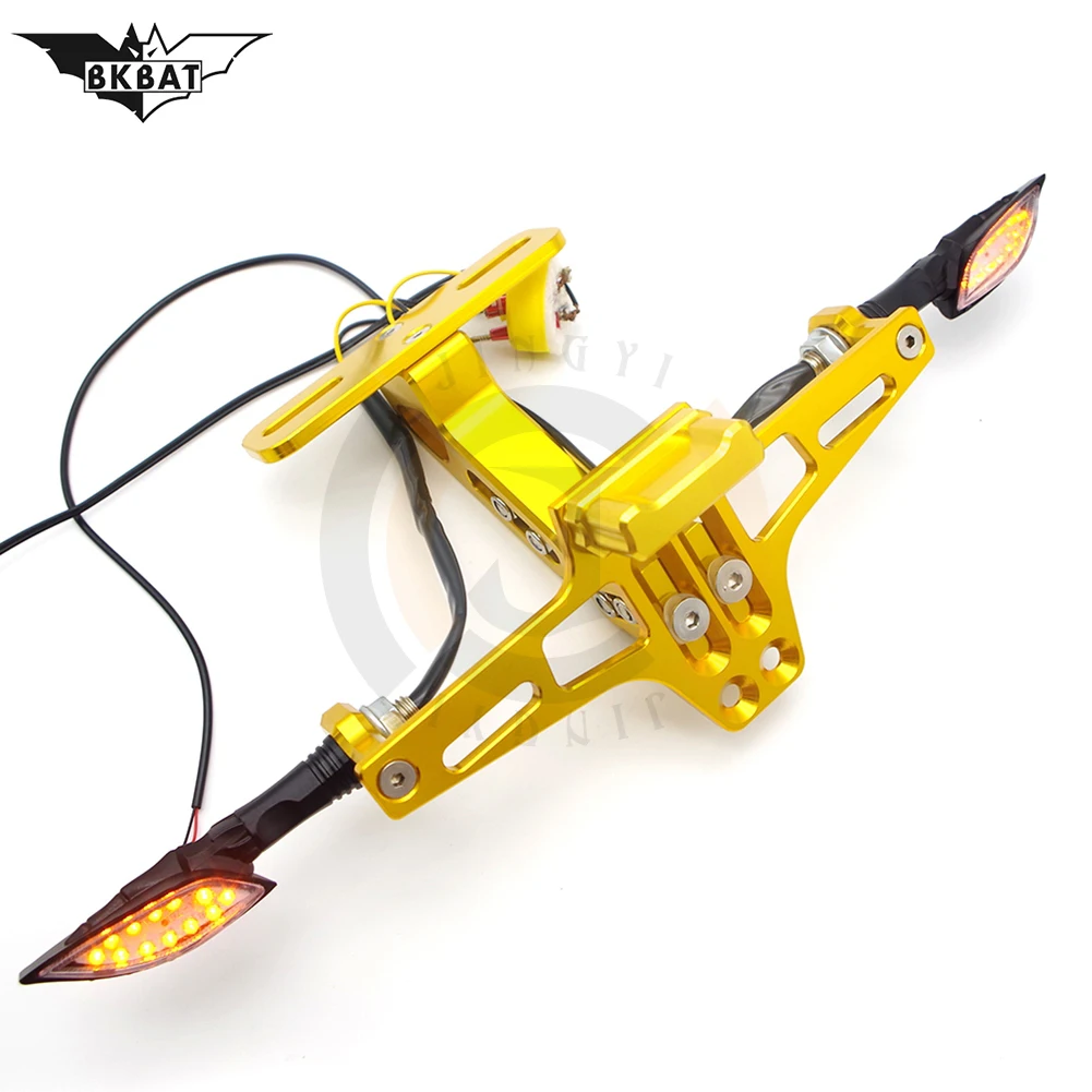 CNC держатель номерного знака мотоцикла струящийся светильник сигнала поворота