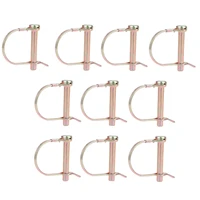 10pcs m8x50mm steel coupler safety pin quick lock trailer truck coupler safety pin bicycle stroller boat hitch hook clip buckle