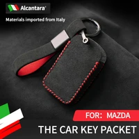 for mazda 3 key cover alcantara suede angkesella cx 5cx 4cx 8 atez car key bag buckle