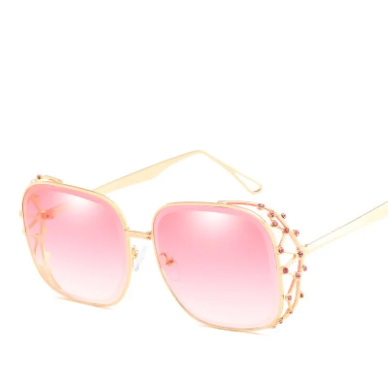 Стимпанк Квадратные Солнцезащитные очки Для женщин Роскошные Брендовая